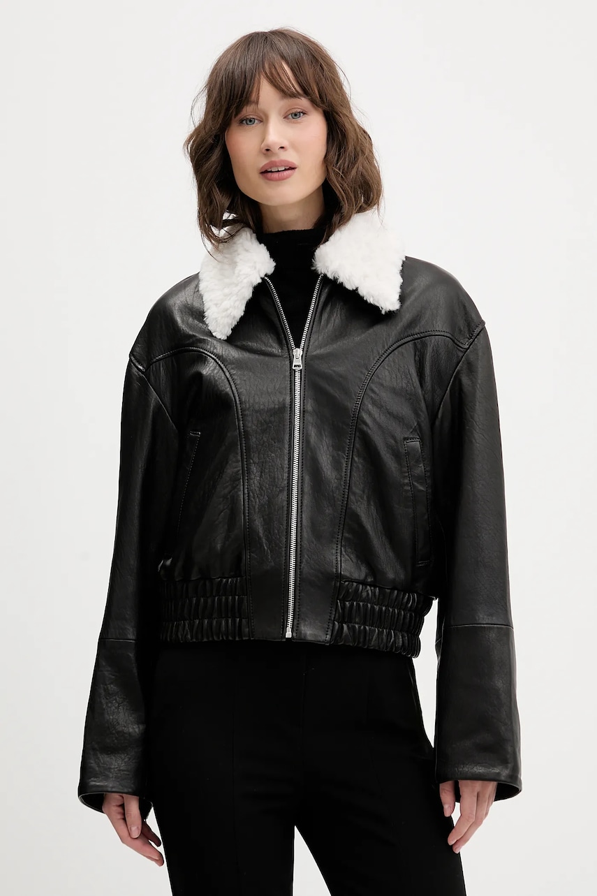 Kožená bunda HUGO Limaos