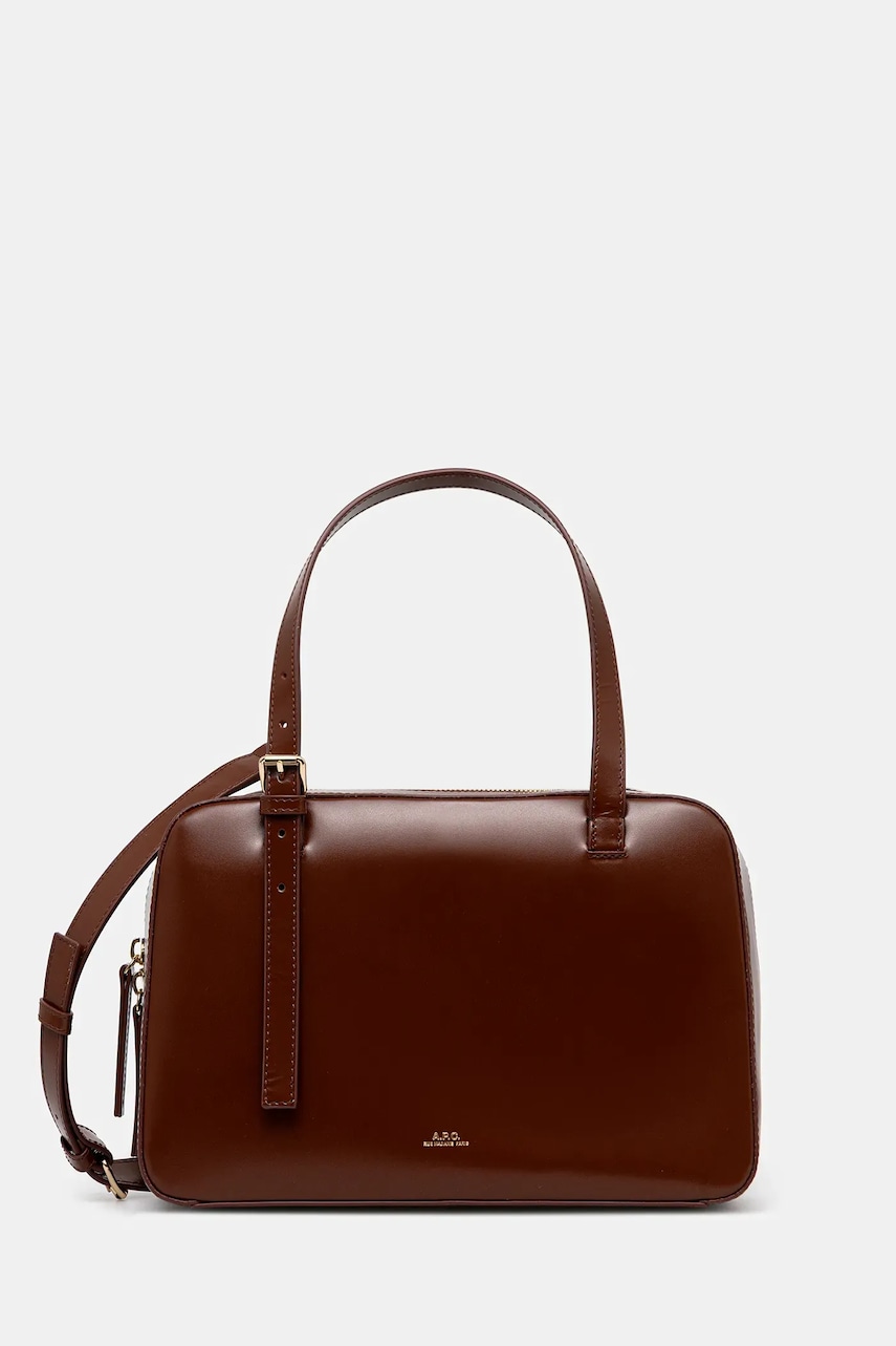 Kožená kabelka A.P.C. sac virginie box