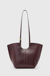 Kožená kabelka AllSaints ARA červená barva, W166XD