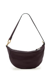 Kožená kabelka AllSaints hnědá barva, W546XD