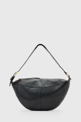 Kožená kabelka AllSaints LUNA černá barva, W190XD