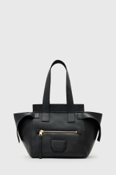 Kožená kabelka AllSaints PEREZ černá barva, W392XD