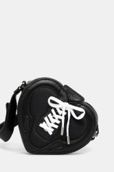 Kožená kabelka AMBUSH Strapped Heart Shoulder Bag černá barva, 12115063