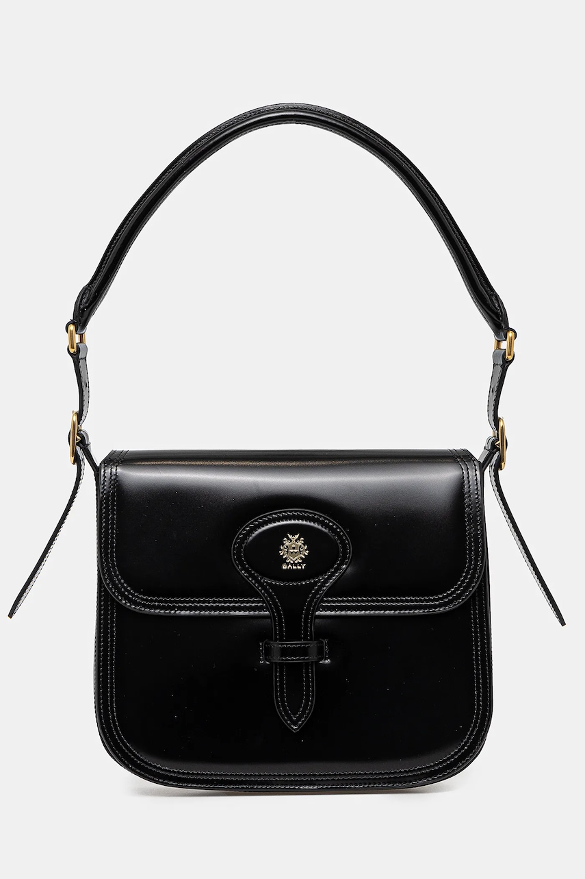 Kožená kabelka Bally černá barva, WAC03Y