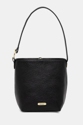 Kožená kabelka Barbour černá barva, LBA0488