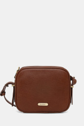 Kožená kabelka Barbour hnědá barva, LBA0492