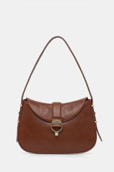 Kožená kabelka Barbour hnědá barva, LBA0493