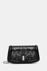 Kožená kabelka BOSS Ariell Clutch SQ černá barva, 50552155