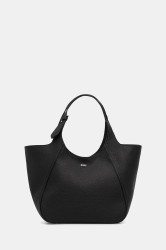 Kožená kabelka BOSS Lenah Big Tote černá barva, 50552117