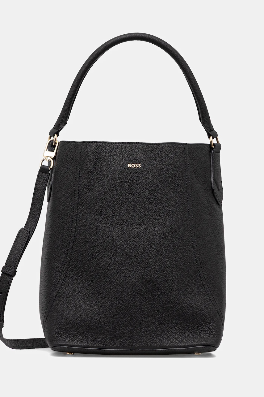 Kožená kabelka BOSS Lenah Bucket