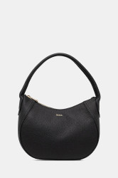 Kožená kabelka BOSS Lenah SM Hobo černá barva, 50547946