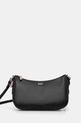 Kožená kabelka BOSS NUMAH Minibag černá barva, 50547773