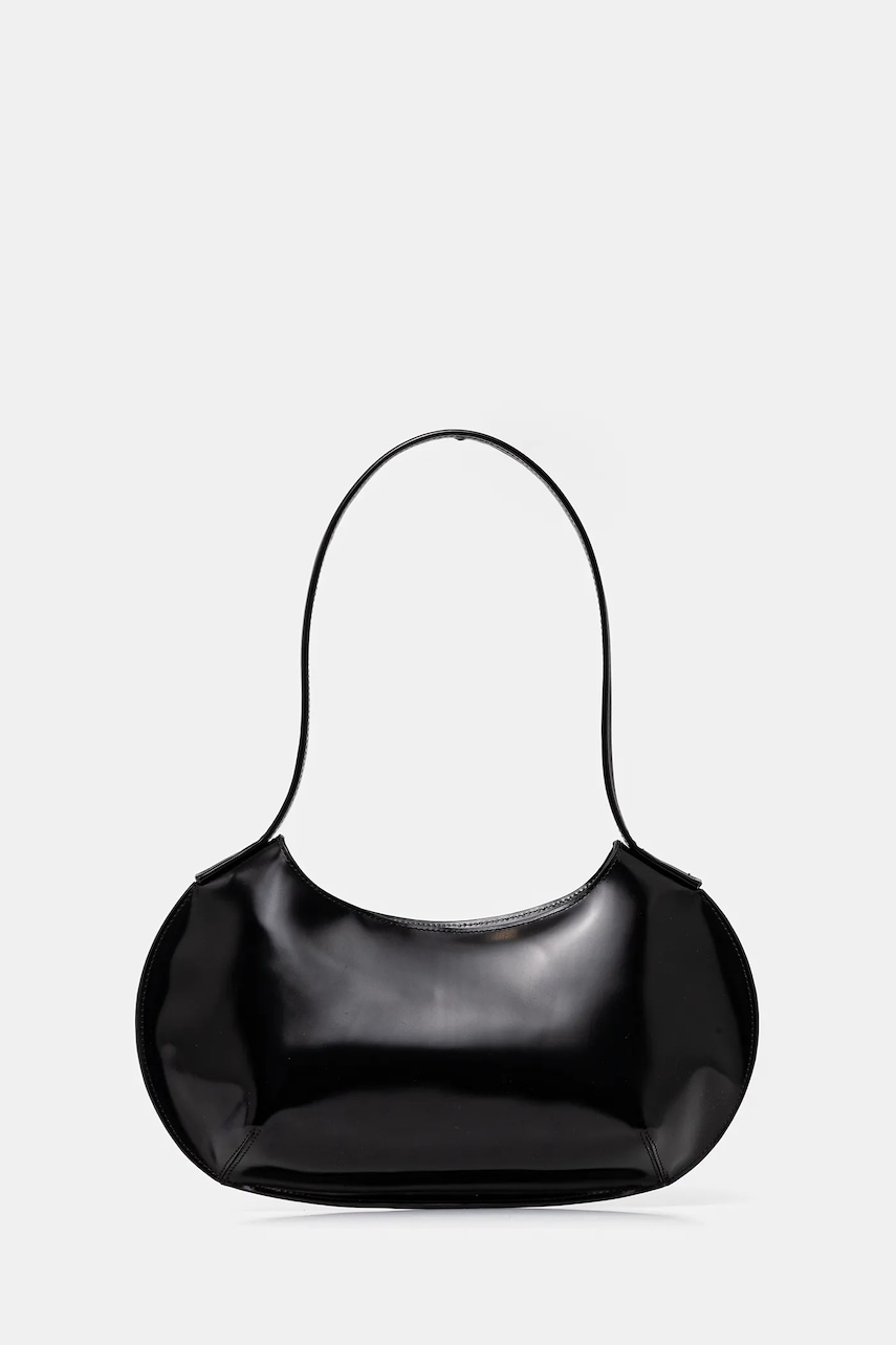 Kožená kabelka By Far černá barva, MWBSB056CL017BK001PL