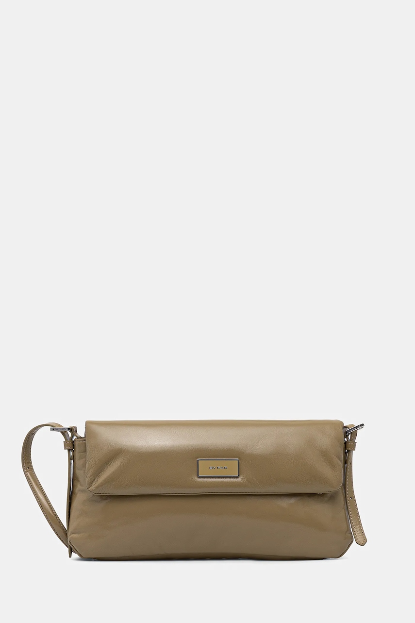 Kožená kabelka By Far MWBSB014LL032GR045PL