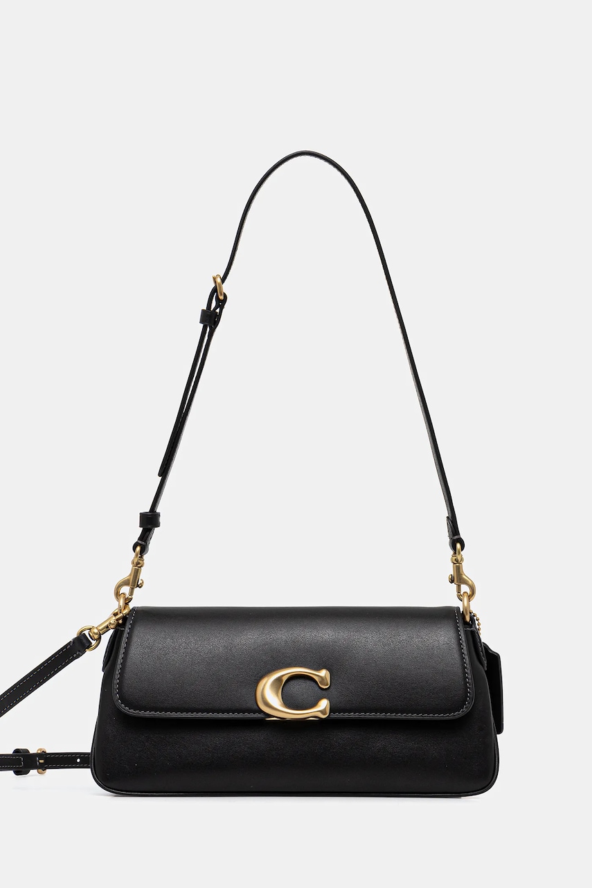 Kožená kabelka Coach Jet černá barva, CAM16