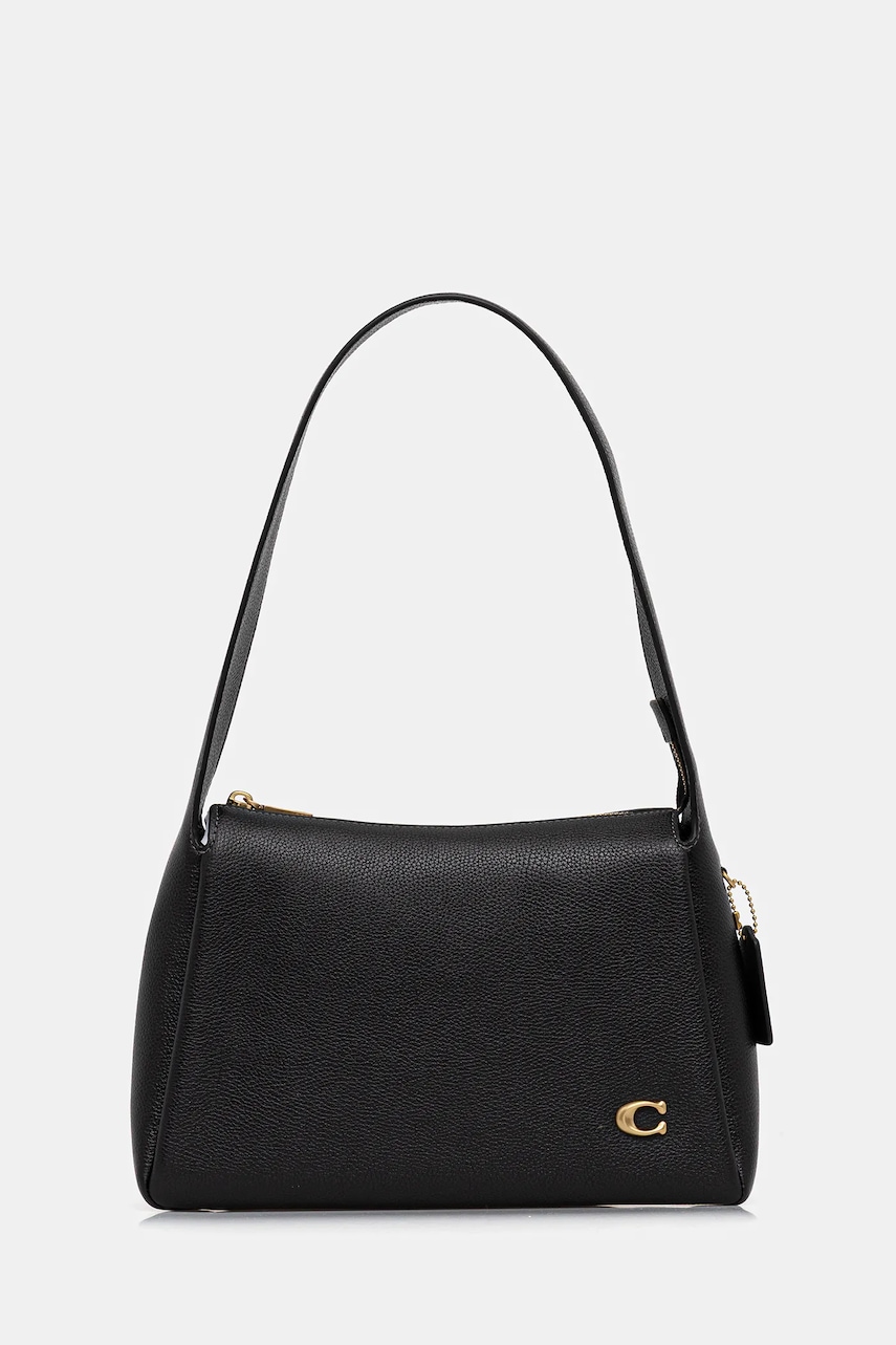 Kožená kabelka Coach Lola hnědá barva, CCC45