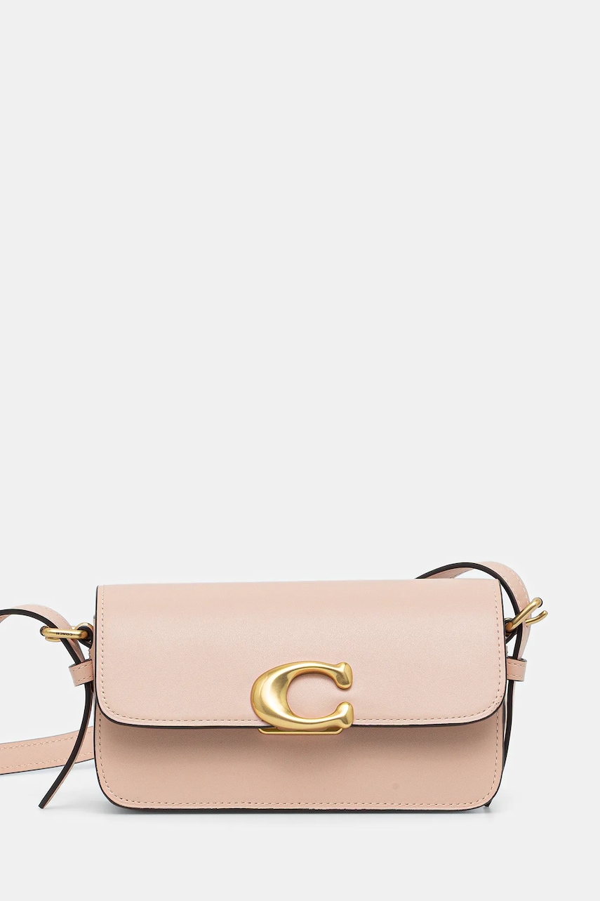 Kožená kabelka Coach Zoe žlutá barva, CAM18