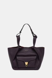 Kožená kabelka Coccinelle BEAT fialová barva, E1.TDP.11.02.01