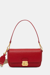 Kožená kabelka Coccinelle C-ME LOCK červená barva, E1 U4K 12 02 01