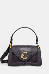 Kožená kabelka Coccinelle COCCINELLE C-ME BIMATERI. fialová barva, E1.T1R.18.04.01