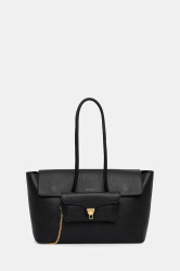 Kožená kabelka Coccinelle DOUBLE BEAT černá barva, E1.T8A.11.01.01