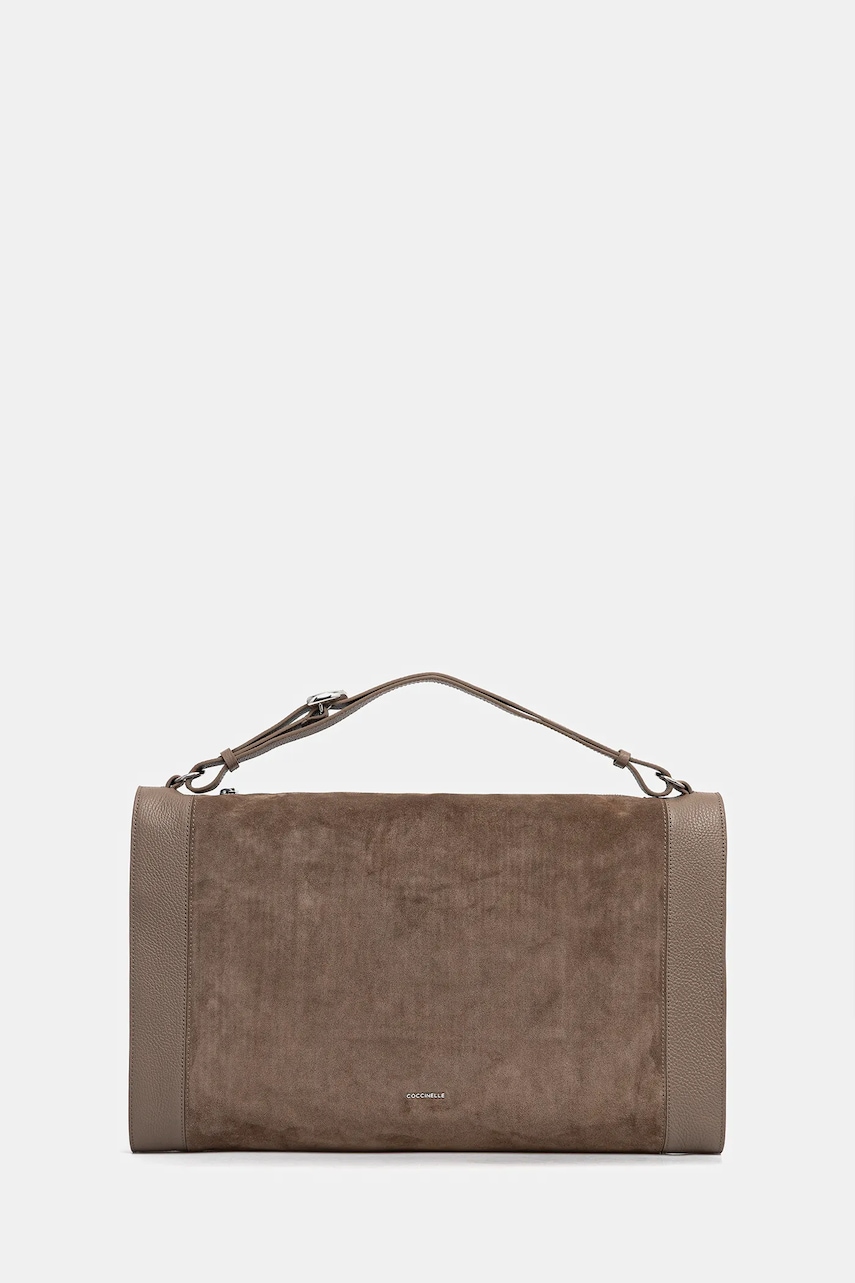 Kožená kabelka Coccinelle ELINOR béžová barva, E1.TL6.12.01.01