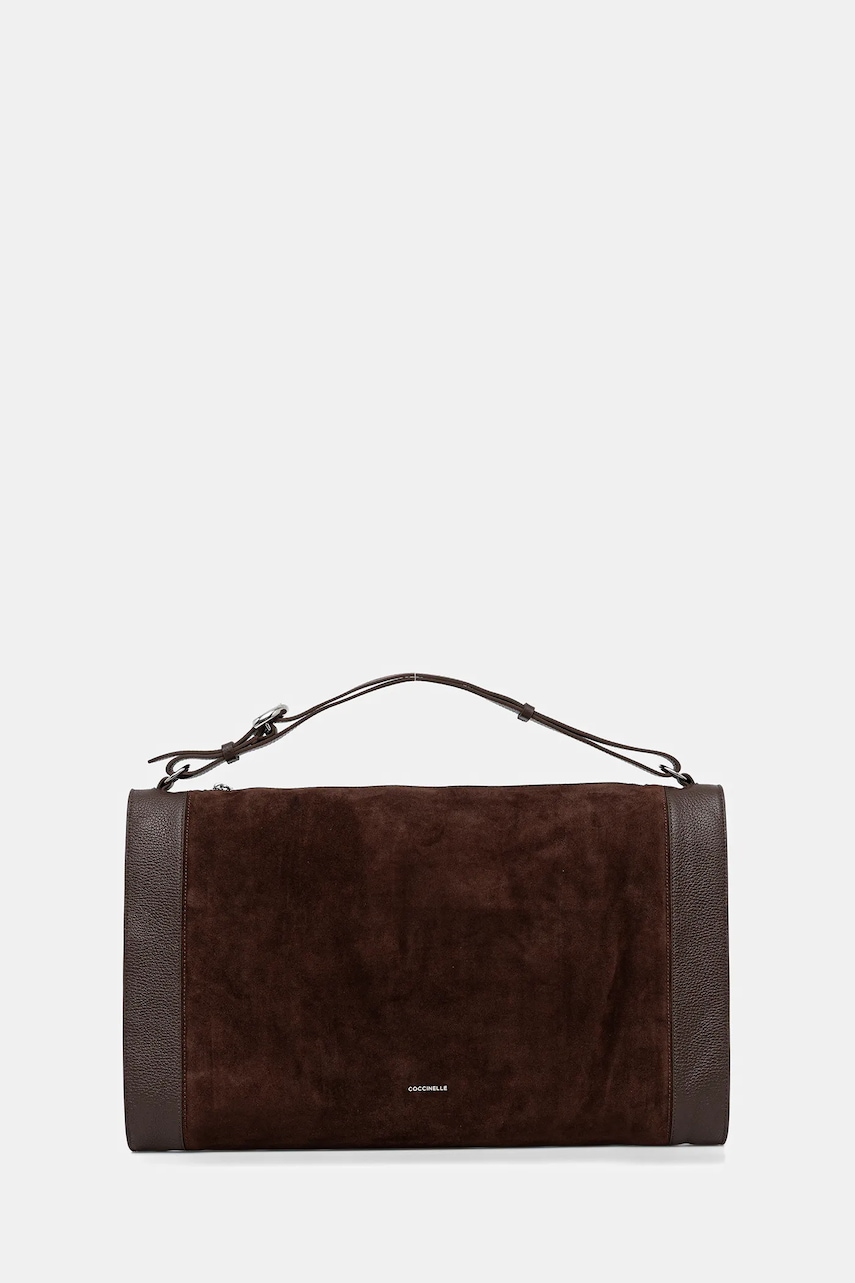 Kožená kabelka Coccinelle ELINOR hnědá barva, E1.TL6.12.01.01