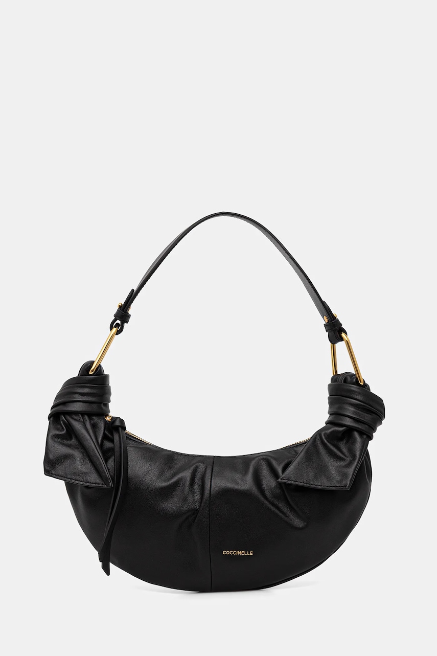 Kožená kabelka Coccinelle FUROSHIKI černá barva, E1 U1A 13 03 01