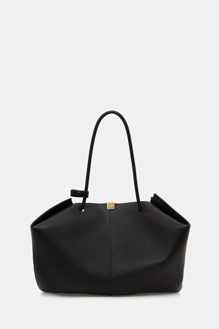 Kožená kabelka Coccinelle Kamy černá barva, E1 U2L 11 02 01