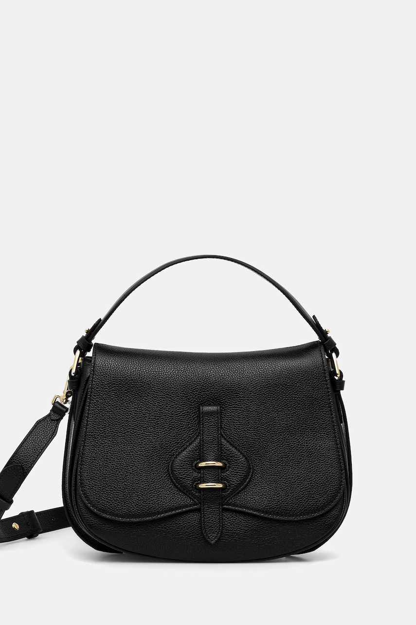 Kožená kabelka Coccinelle MAVERY černá barva, E1 U7F 18 01 01