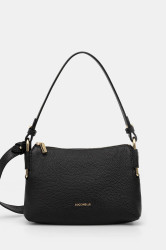 Kožená kabelka Coccinelle REBEKKA černá barva, E5.T95.52.01.01