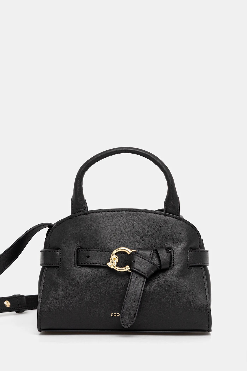 Kožená kabelka Coccinelle SABINE černá barva, E1.TLA.18.03.01