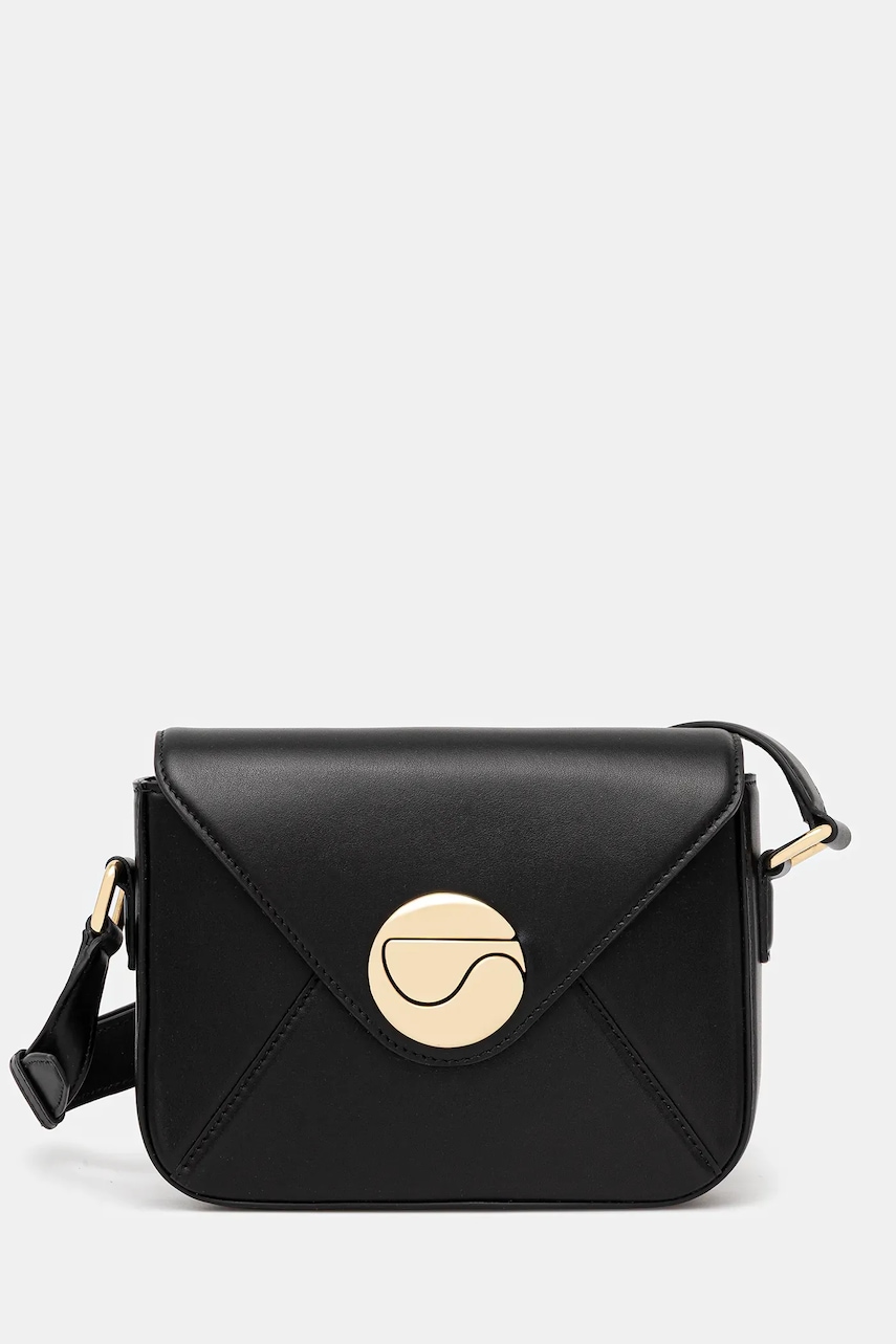 Kožená kabelka Coperni Mini Mail Box černá barva, COPBA89F6043