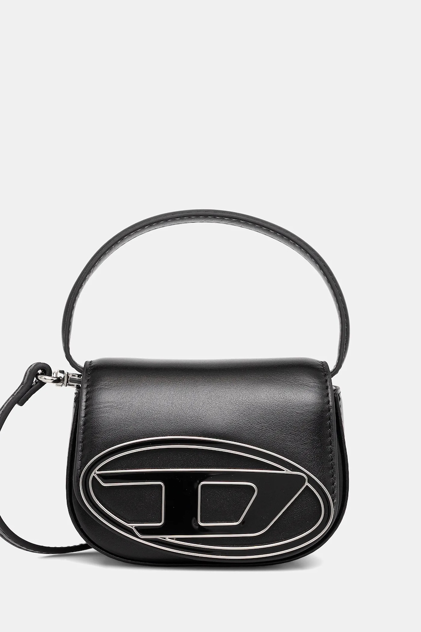 Kožená kabelka Diesel 1DR 1DR černá barva, X08709.PR818