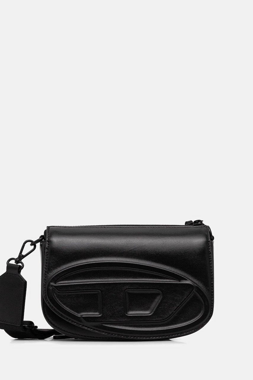 Kožená kabelka Diesel 1DR 2.0 1DR černá barva, X10223.PR818