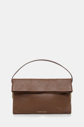 Kožená kabelka Elisabetta Franchi hnědá barva, BS48N56E2
