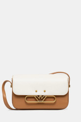 Kožená kabelka Emporio Armani béžová barva, EW001208 AF13352