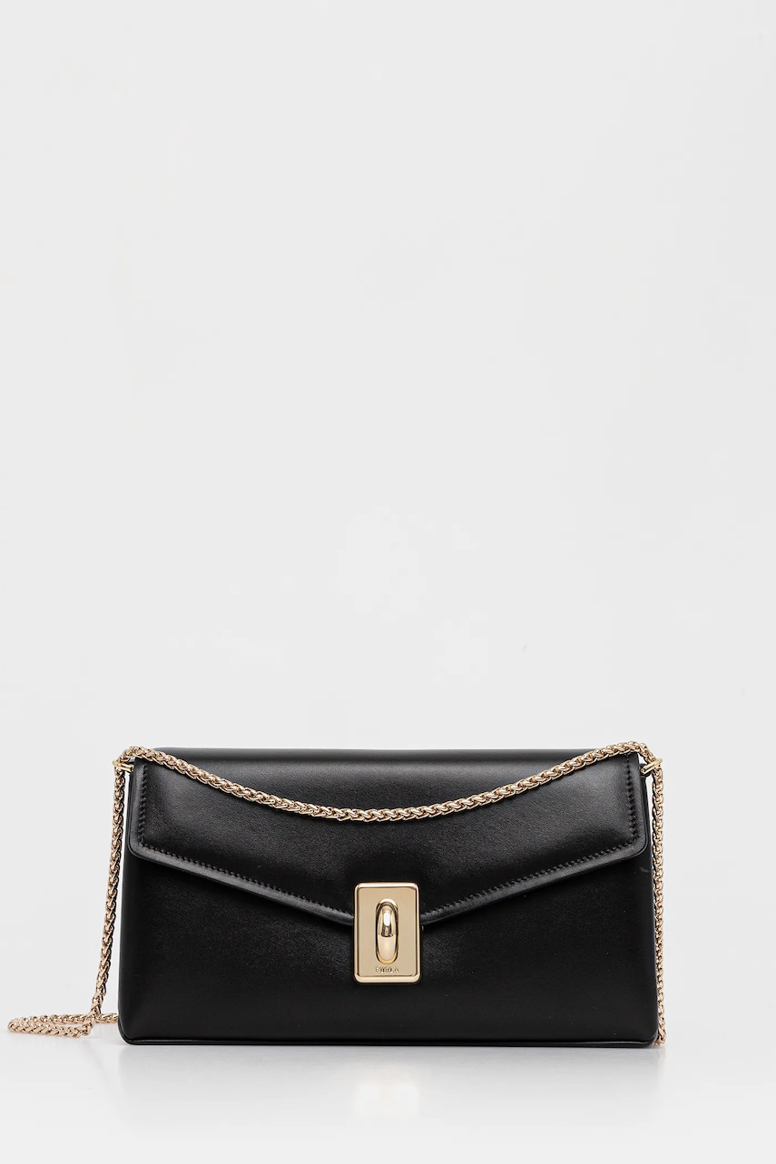 Kožená kabelka Furla černá barva, WB01517 BX3227 O6000