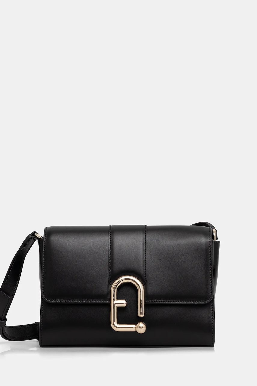 Kožená kabelka Furla černá barva, WB01683.BX3346.O6000