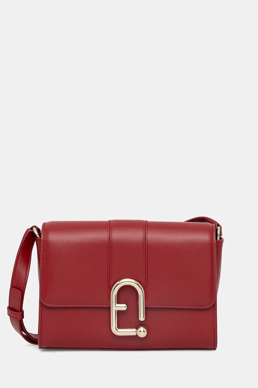 Kožená kabelka Furla červená barva, WB01683.BX3346.4021S