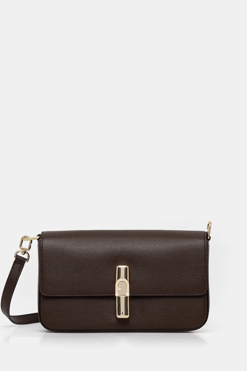 Kožená kabelka Furla hnědá barva, WB01826 ARE000 4284S