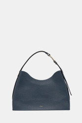 Kožená kabelka Furla modrá barva, WB01246.HSF000.GU000