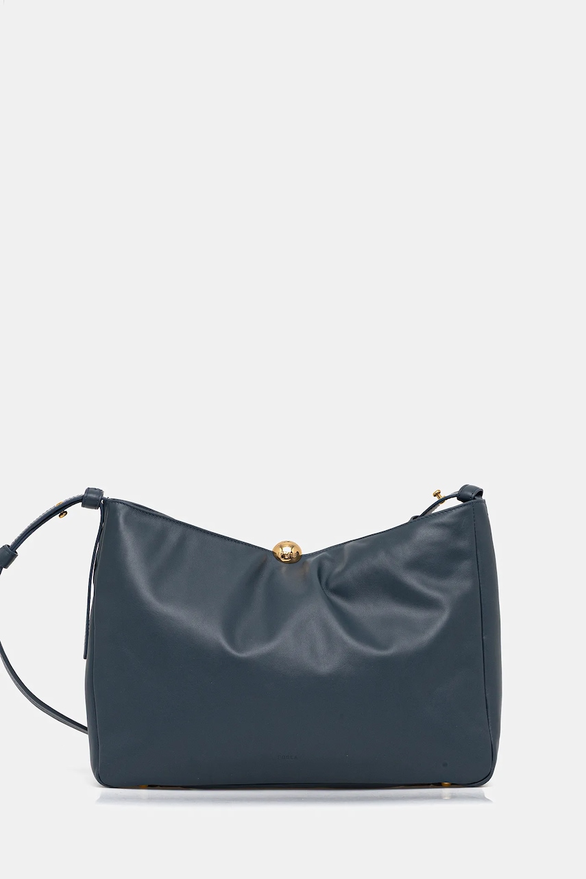 Kožená kabelka Furla modrá barva, WB01365.BX3168.GU000