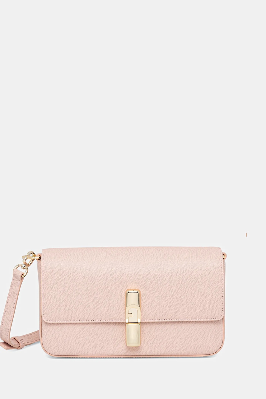 Kožená kabelka Furla růžová barva, WB01826 ARE000 4355S