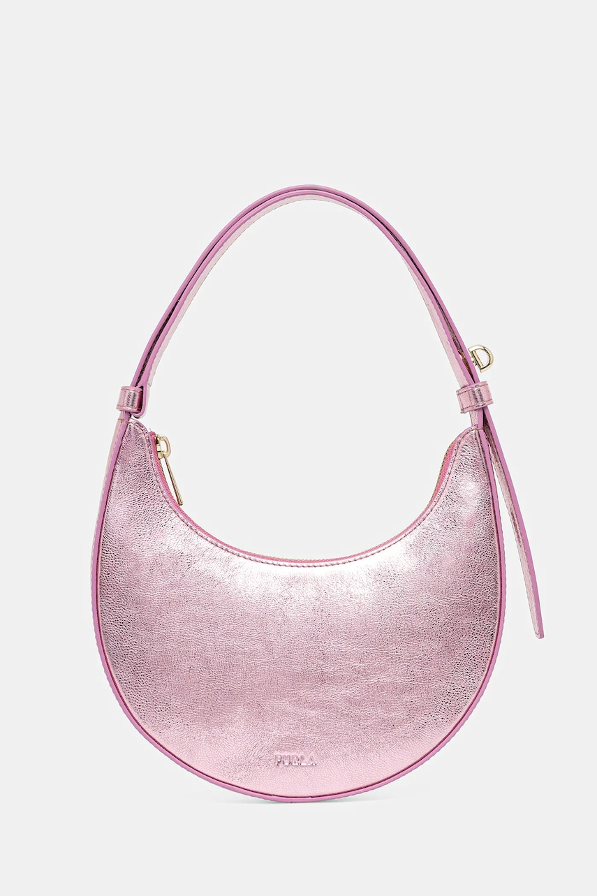 Kožená kabelka Furla růžová barva, WE00649.BX4150.4148S