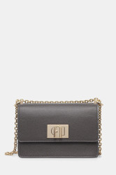 Kožená kabelka Furla šedá barva, BAFKACO.ARE000.4283S