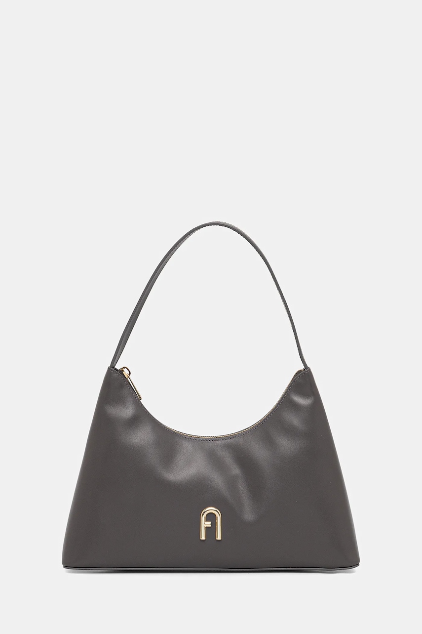 Kožená kabelka Furla šedá barva, WB00782.AX0733.4283S