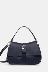 Kožená kabelka Furla tmavomodrá barva, WB00996.BX2045.4533S