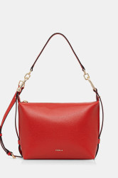 Kožená kabelka Furla Tonie Mini Hobo červená barva, WE00877 A.0023 4484S