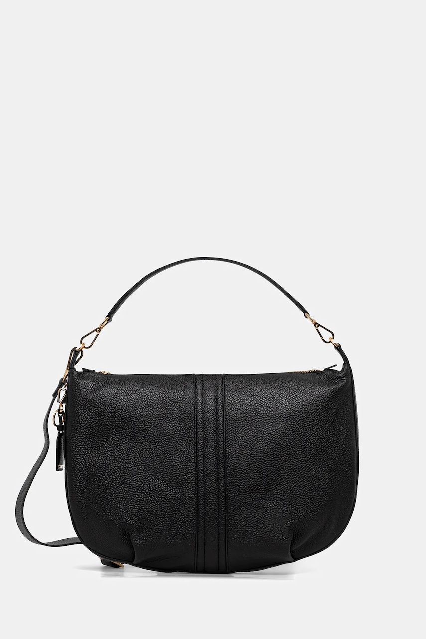 Kožená kabelka Geox AURELYI černá barva, D36KYA 00046